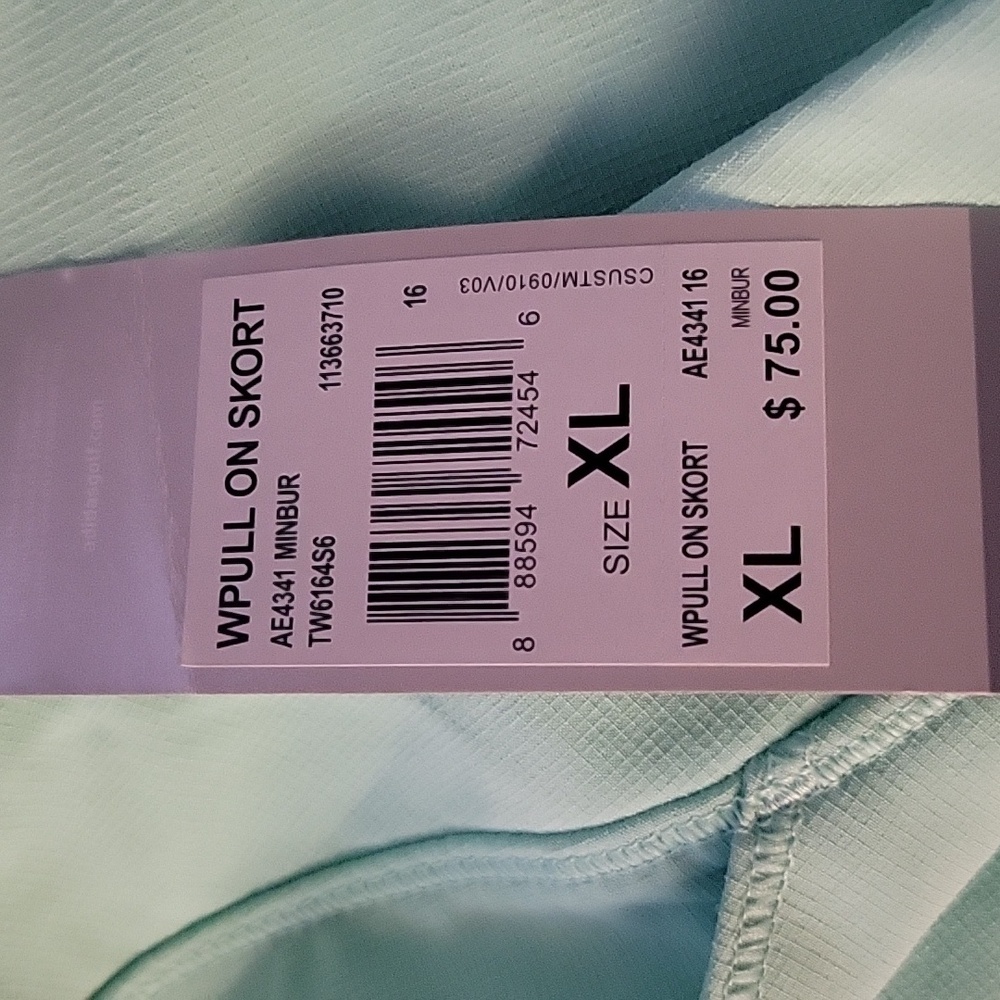 NWT Adidas Skort Mixed Print Pull On Golf Tennis Athletic Skirt Lined Tennis XL - Picture 11 of 12